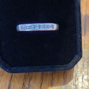 Sterling Silver Ring With Channel Set Clear Stones